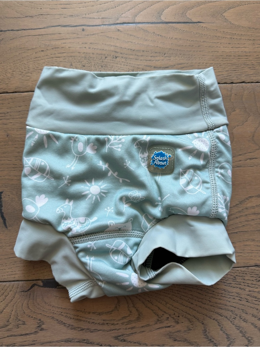 Splash About Happy Nappy Reusable Swim Diaper 12–24M Sage Woodland Print